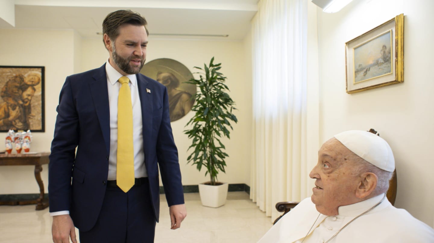 JD Vance y el papa Francisco, la víspera de la muerte del Pontífice