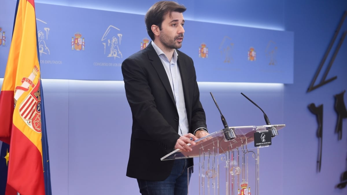 El portavoz de Podemos en el Congreso, Javier Sánchez Serna, este martes