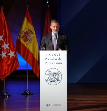 Discurso íntegro de Felipe VI en los Premios APM